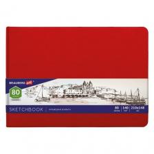 2 шт, Скетчбук, слоновая кость 140 г/м2 210х148 мм, 80 л, кожзам, резинка, BRAUBERG ART CLASSIC, красный, 113197 2 шт, Скетчбук, слоновая кость 140 г/м2 210х148 мм, 80 л, кожзам, резинка, BRAUBERG ART CLASSIC, красный, 113197