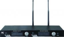 Радиосистема ITC T-521US UHF двухканальная радиосистема с двумя головными микрофонами. LCD дисплей. True Diversity. Частотный диапазон 470-510 MHz.