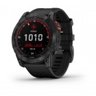 Часы Garmin Fenix 7X Solar серый с черным ремешком