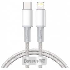 Кабель Baseus High Density Braided USB Type-C - Lightning 20W 1m White CATLGD-02 Кабель Baseus High Density Braided USB Type-C - Lightning 20W 1m White CATLGD-02
