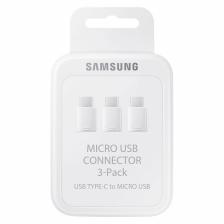 Переходники c micro USB на USB Type-C Samsung EE-GN930KWRGRU 3шт белые