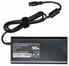 Адаптер для ноутбука Ippon SD90U, 90 Вт, USB 2.1A, универсальный, черный Адаптер для ноутбука Ippon SD90U, 90 Вт, USB 2.1A, универсальный, черный
