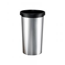 Контейнер-ведро для мусора и отходов Vileda Professional Ирис 50 л круглый металлизированный пластик серый/черный (38х73 см, арт. производителя 137735)