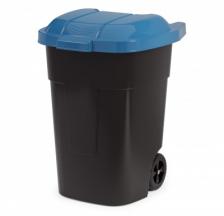 Бак-контейнер для мусора на колесах Альтернатива, 65 л. М4664 - черно-синий