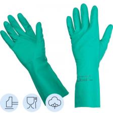 хозяйственно-бытовые Перчатки нитриловые Vileda Professional универсальные зеленые (размер 7.5-8, M, 100801)