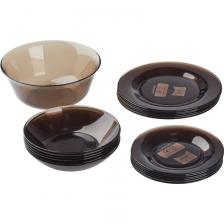 Luminarc Набор столовой посуды на 6 персон Attribute Амбьянте Эклипс 19 предметов стекло коричневый (L5176)