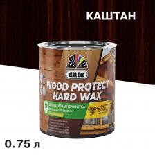 Антисептик Dufa Wood Protect Hard Wax декоративный для дерева каштан 0,75 л Антисептик Dufa Wood Protect Hard Wax декоративный для дерева каштан 0,75 л
