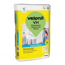 Шпаклевка цементная Weber.vetonit VH для влажных помещений белая 20 кг Шпаклевка цементная Weber.vetonit VH для влажных помещений белая 20 кг