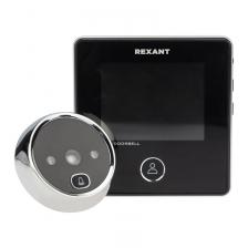 Видеоглазок дверной REXANT (DV-113) с цветным LCD-дисплеем 2.8" с функцией звонка и записи фото, встроенный аккумулятор