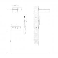 Встраиваемая душевая система для душа ABBER Weiss Kreis (AF8151) без излива, с душевой лейкой и термостатом Встраиваемая душевая система для душа ABBER Weiss Kreis (AF8151) без излива, с душевой лейкой и термостатом