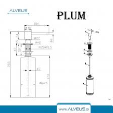 Дозатор для мыла PLUM 0,32L BRONZE