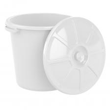 Бак бытовой Альт Пласт 40 л пластиковый с крышкой белый Бак бытовой Альт Пласт 40 л пластиковый с крышкой белый