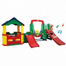 JM-1004SMART PARK Игровой домик, горка малая,горка бол. с муз.панелью,качели с муз. пан.,баскет.к-цо JM-1004SMART PARK Игровой домик, горка малая,горка бол. с муз.панелью,качели с муз. пан.,баскет.к-цо