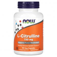 Аминокислоты L-Citrulline, 750 mg, 90 Veg Capsules