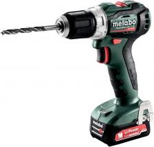 Дрель шуруповерт аккумуляторная Metabo Powermaxx BS 12 BL 12 В 1 дрель + 2 аккумулятора * 2 Ач + 1 быстросменный патрон + 1 крючок для ношения + 1 з