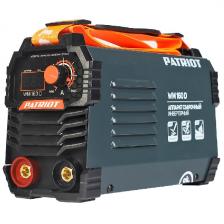 Аппарат сварочный инверторный Patriot WM160D, MMA, входное напряжение: 1ф140-240В, сварочный ток макс: 160A, ПВ при макс. токе: 70%, дисплей ARC FORCE Аппарат сварочный инверторный Patriot WM160D, MMA, входное напряжение: 1ф140-240В, сварочный ток макс: 160A, ПВ при макс. токе: 70%, дисплей ARC FORCE