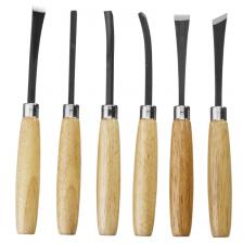 Набор резцов по дереву Набор резцов Stayer 1832-H6, фигурные, с деревянной ручкой, 6шт Набор резцов по дереву Набор резцов Stayer 1832-H6, фигурные, с деревянной ручкой, 6шт