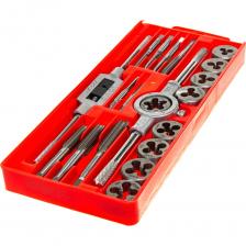 Резьбонарезной набор Набор ЗУБР с металлорежущим инструментом, метчики однопроходные и плашки М3-М12, оснастка - в пласт. боксе 20 предметов 2810-H20_z01 Резьбонарезной набор Набор ЗУБР с металлорежущим инструментом, метчики однопроходные и плашки М3-М12, оснастка - в пласт. боксе 20 предметов 2810-H20_z01