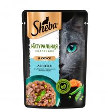 Sheba Влажный корм (пауч) для кошек Натуральная коллекция, лосось с горошком иморковью в соусе, 75 гр. Sheba Влажный корм (пауч) для кошек Натуральная коллекция, лосось с горошком иморковью в соусе, 75 гр.