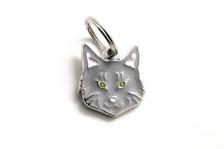 Адресник My Family colors Мейн-кун серебристый цветной средний Адресник My Family colors Мейн-кун серебристый цветной средний