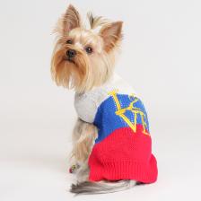 Petmax Свитер для кошек и собак Love, M, сине-красный Petmax Свитер для кошек и собак Love, M, сине-красный