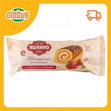 Рулет бисквитный Швейцарский Яшкино клубника со сливками Рулет бисквитный Швейцарский Яшкино клубника со сливками