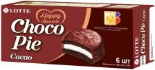 Печенье Lotte Choco Pie Cacao в глазури 6шт*28г Печенье Lotte Choco Pie Cacao в глазури 6шт*28г