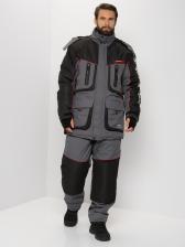 Костюм зимний мужской Huntsman Siberia LUX ткань Breathable серый/черный 52-54 170-176