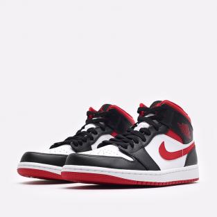 Кроссовки Air Jordan 1 Mid Gym Red Black White 554724 122 US 12/ СМ 30/ EUR 46