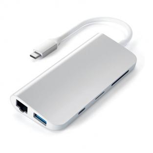 Хаб Satechi USB-C 9 в 1 (ST-TCMM8PAS) Silver