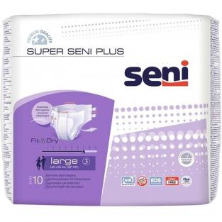 Seni Подгузники для взрослых Super Plus, 100-150 см., L (10 шт.)