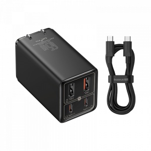 Сетевое зарядное устройство Xiaomi Baseus GaN6 Pro Fast Charger 65W Black (CCGAN65C6)