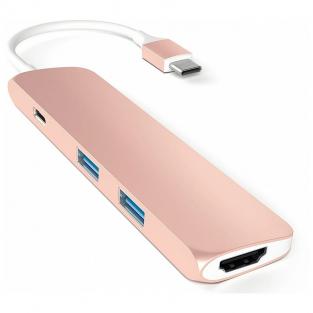 Хаб Satechi USB-C 4 в 1 (ST-CMAR) Rose Gold