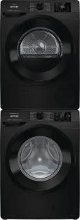 Стиральная машина Gorenje WNEI84AS/B и сушильная машина Gorenje DNE82/BGN, черная EU