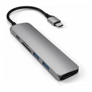 Хаб Satechi USB-C 6 в 1 (ST-SCMA2M) Space Gray