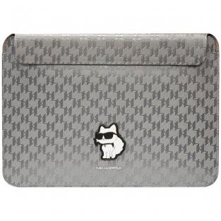 Чехол Karl Lagerfeld Saffiano Sleeve Monogram NFT серебряный (KLCS14SAKHPCG)