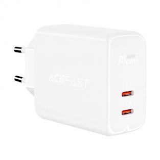 Сетевой адаптер ACEFAST Fast Charge Wall Charger A9 PD40W (2xUSB-C) White