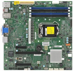 Материнская плата Supermicro X12SCZ-QF Intel Q470E Micro-ATX 1x1200 4xDDR4-2933 UDIMM Поддержка ECC 1x M.2,4x SATA 3.0 RAID 0,1,10,5 MBD-X12SCZ-QF-B