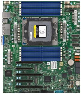 Материнская плата Supermicro H13SSL-N-B SoC ATX 1xSP5 12xDDR5-4800 RDIMM Поддержка ECC Поддержка Reg ECC 2x M.2,2x MCIO PCIe 5.0x8 (4x NVMe),8x SATA 3.0,1x MCIO PCIe 5.0 x8/SATA3 RAID MBD-H13SSL-N-B