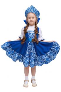 Мой Карнавал Русское народное платье для девочки гжель детское
