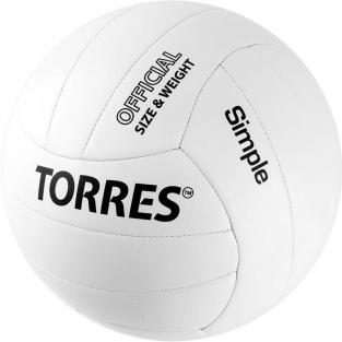 Мяч волейбольный Torres Simple №5 белый