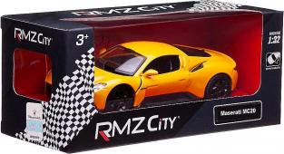 Uni-Fortune Машина металлическая RMZ City 1:64 Maserati MC 2020, без механизмов, желтый цвет
