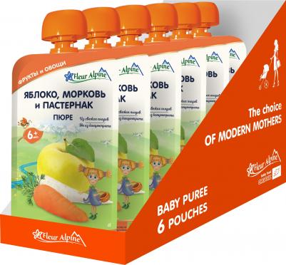 морковь-пастернак, яблоко, 120 г (детское пюре) – фото 6 морковь-пастернак, яблоко, 120 г (детское пюре) – фото 6