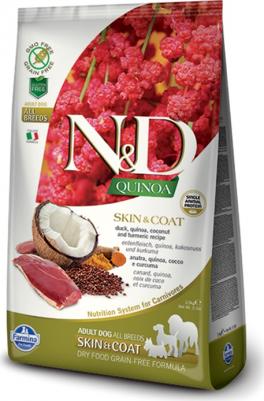 Сухой корм N&D Dog GF Quinoa Skin & Coat Duck Coconut & Turmeric беззерновой с уткой киноа кокосом и куркумой для собак 7кг – фото 5 Сухой корм N&D Dog GF Quinoa Skin & Coat Duck Coconut & Turmeric беззерновой с уткой киноа кокосом и куркумой для собак 7кг – фото 5