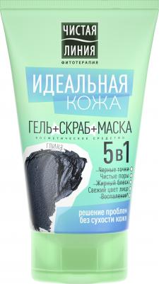 Идеальная кожа гель+скраб+маска для лица 5в1, 120 мл – фото 3 Идеальная кожа гель+скраб+маска для лица 5в1, 120 мл – фото 3