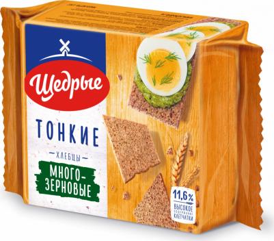 Хлебцы тонкие Многозерновые 170 г – фото 2 Хлебцы тонкие Многозерновые 170 г – фото 2