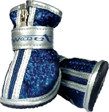 Ботинки для собак YXS089-1 синие с "лапками", 45х35х45мм (уп.4шт.) – фото 1 Ботинки для собак YXS089-1 синие с "лапками", 45х35х45мм (уп.4шт.) – фото 1