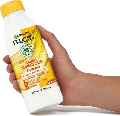Бальзам для волос Fructis "Банан. Superfood. Питание", 350 мл – фото 7 Бальзам для волос Fructis "Банан. Superfood. Питание", 350 мл – фото 7