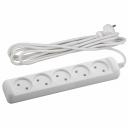 U-5-3m-2x1 Удлинитель электрический ЭРА U-5-3m-2x1 без заземления 5 розеток 3м ПВС 2x1мм2 10А, цена за 1 шт