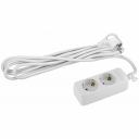 UX-2e-3m Удлинитель электрический ЭРА UX-2e-3m с заземлением 2 розетки 3м ПВС 3x0,75мм2 10А, цена за 1 шт